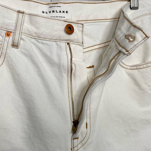 NWT SLVRLAKE London Short Natural White Relaxed High Rise Jorts Coastal Size 32 - Picture 3 of 7